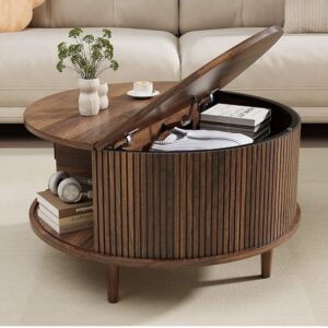 round coffee table with storage