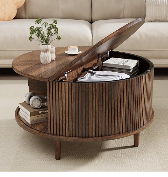 round coffee table with storage 1 round coffee table with storage