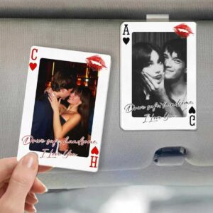 King & Queen Custom Wooden Car Visor Clip
