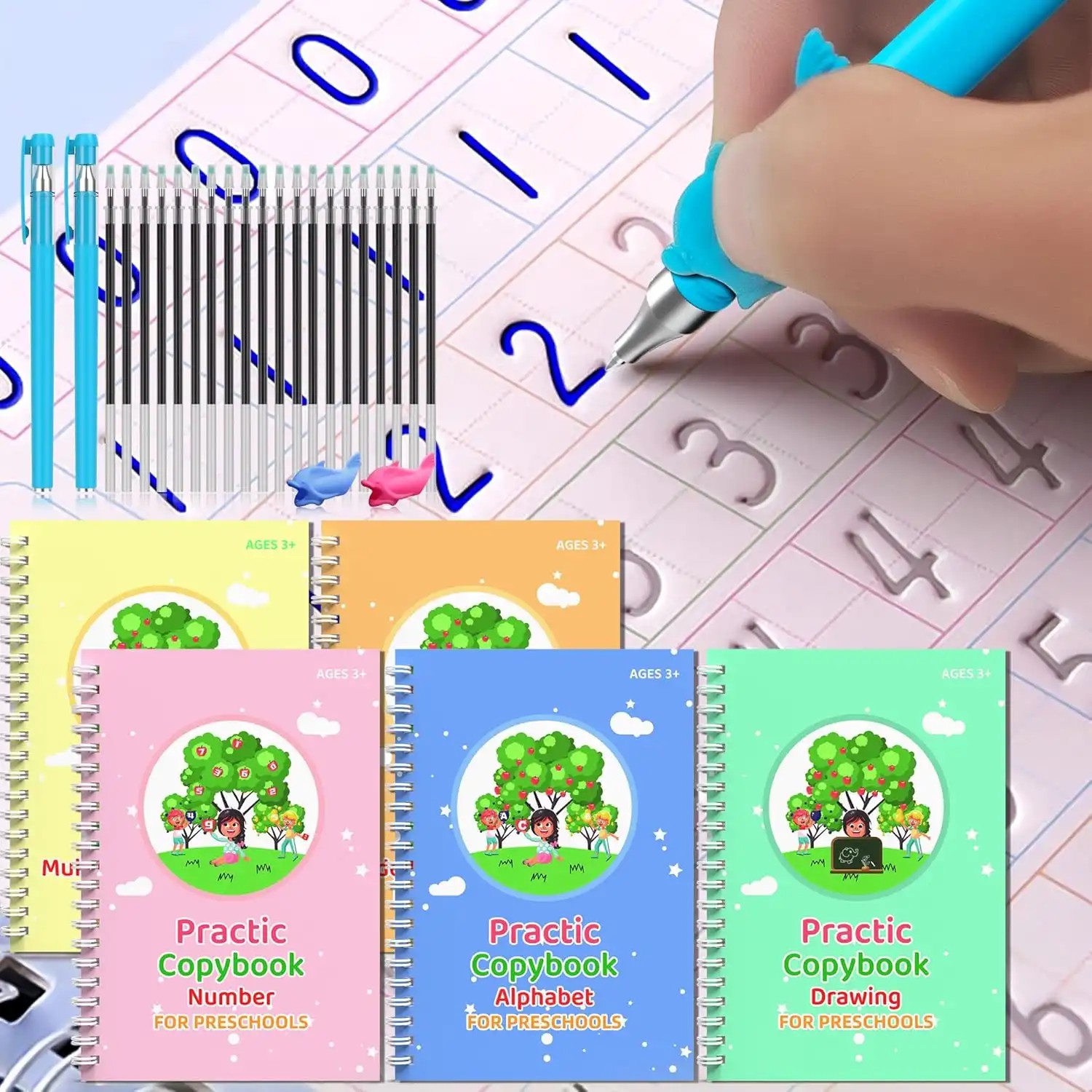 WANFRES Magic grooved Writing Practice Books 1 WANFRES Magic grooved Writing Practice Books