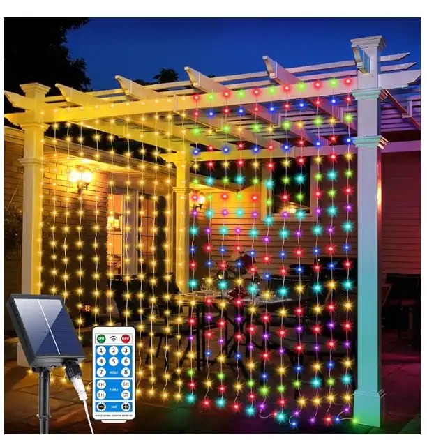 Solar Curtain Lights Outdoor 1 Solar Curtain Lights Outdoor