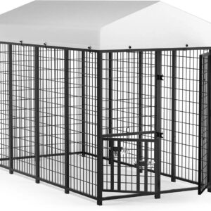 LOVMOR Outdoor Dog Kennel with Roof