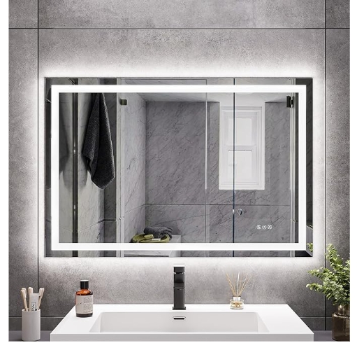 Led Bathroom Mirror with Front and Backlight 1 Led Bathroom Mirror with Front and Backlight