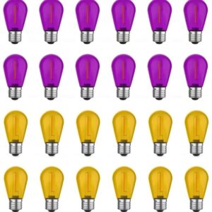 Home 28 orange and purple light bulbs