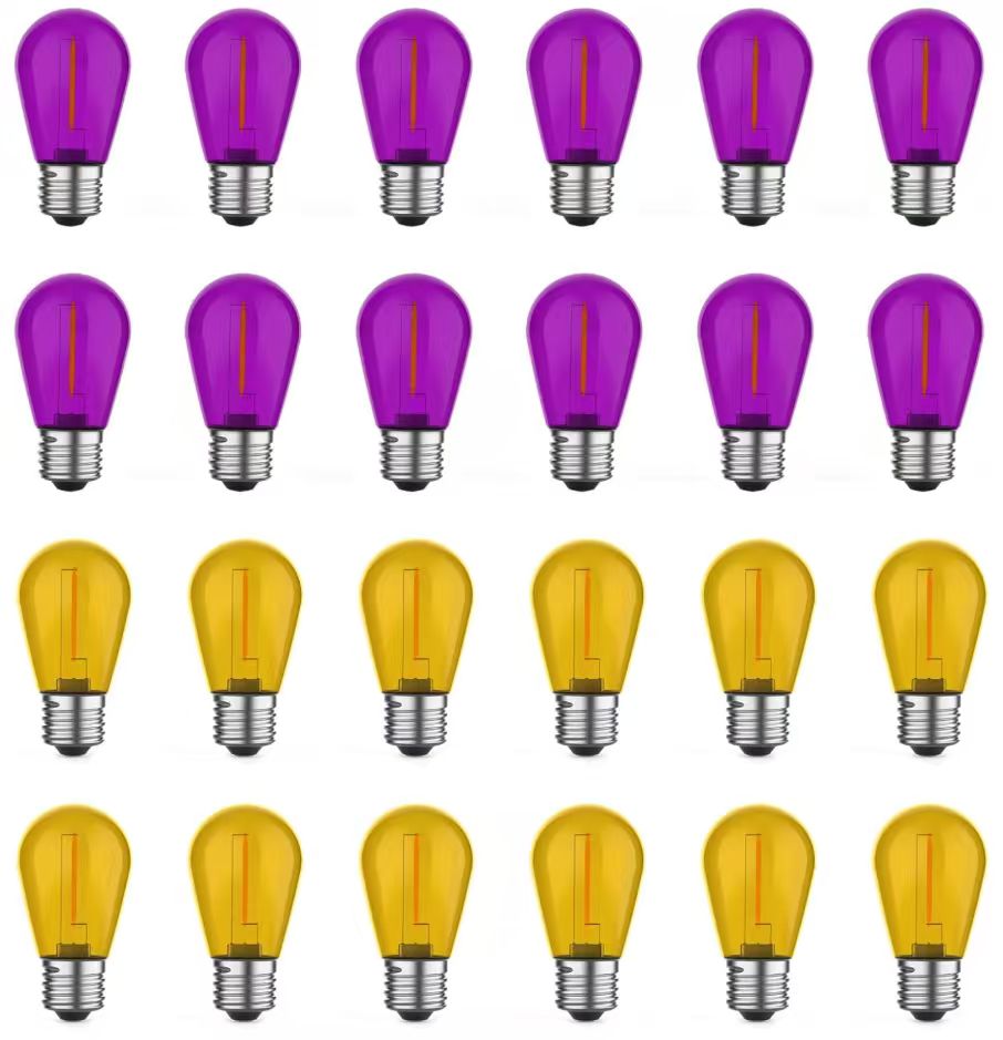 orange and purple light bulbs 1 orange and purple light bulbs